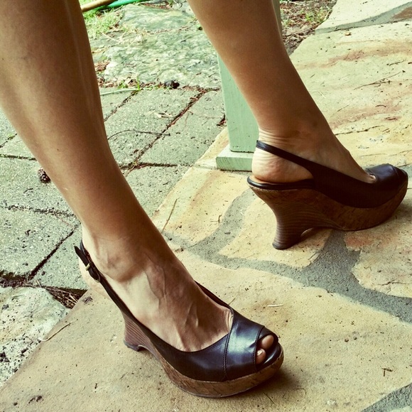 Corso Como Shoes - CORSO COMO Black Wedge Platforms